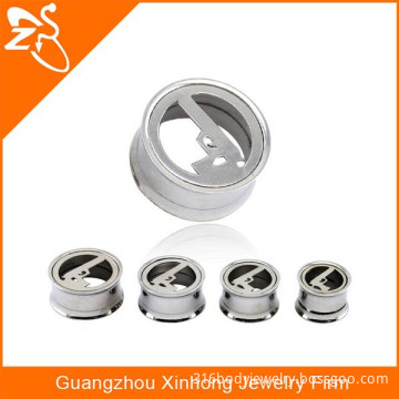 wholesale body piercing, stainless steel ear plug tunnel, fashion gun ear plug